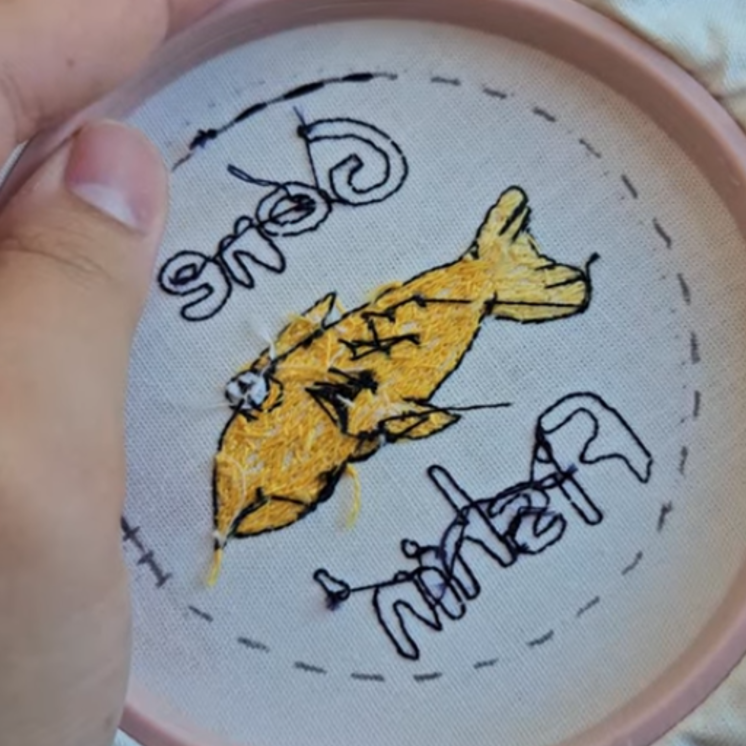 Gone Fishin' Embroidery Pattern PDF Digital Download