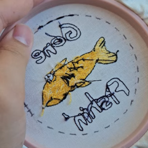 Gone Fishin' Embroidery Pattern PDF Digital Download