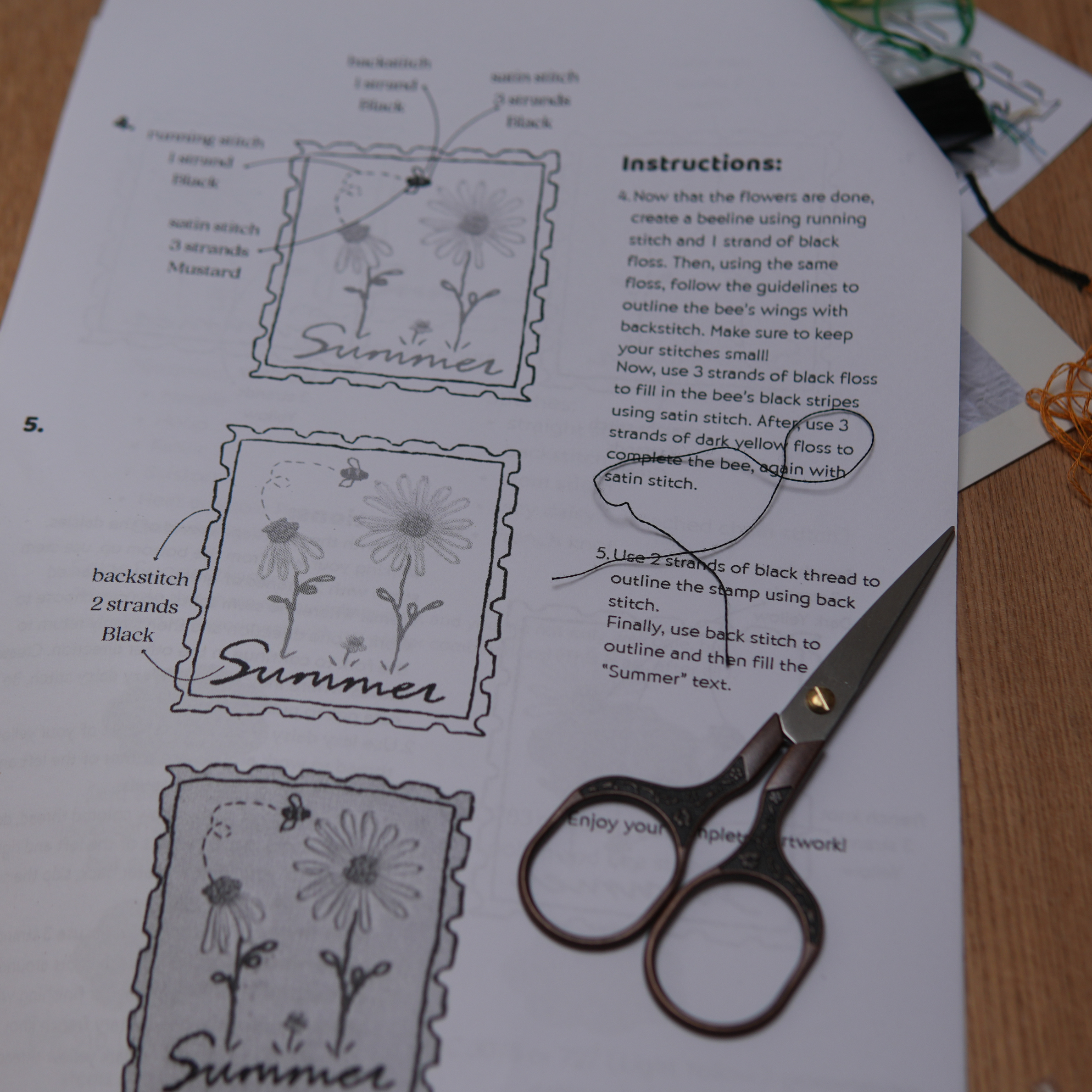Summe Daisies Embroidery Pattern PDF Digital Download